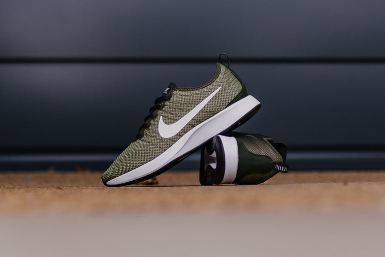 nike khaki dualtone racer trainers