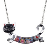 Cute Cat Multicolor Necklace