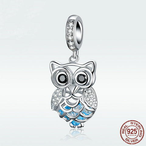 sterling silver owl charm for bracelet