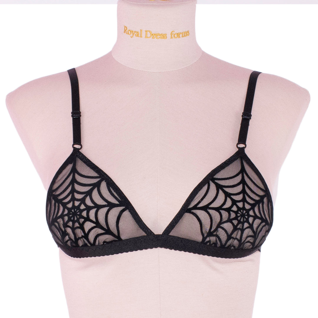 Black Spiderweb Underwire Bra – McLaineO