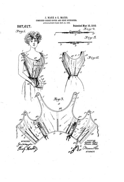 1910 Combined Corset Cover and Bust Supporter