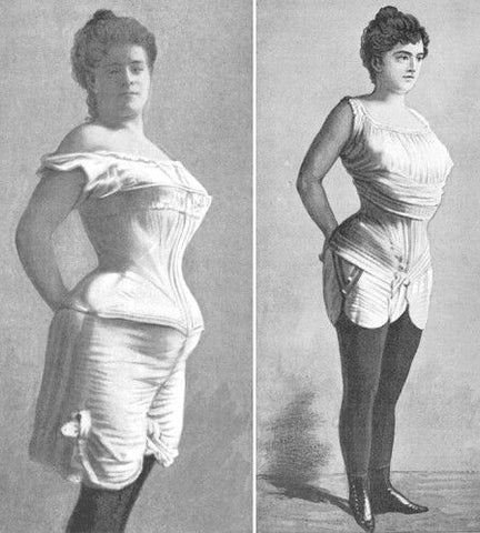 1900 illustration depicting the "new" s-curve corset.