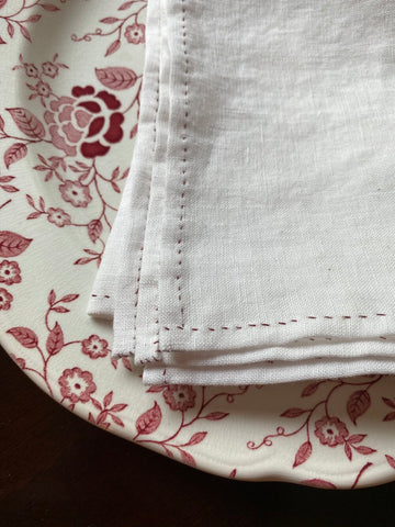 Sewn linen napkins