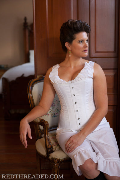 Redthreaded Mid Bust 1910s Corset