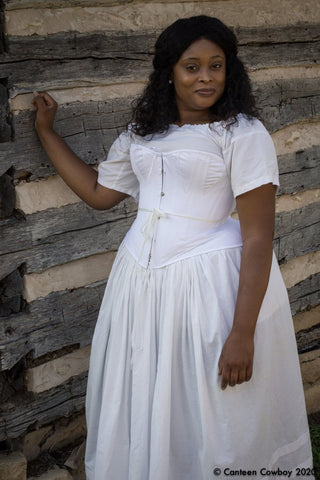 White Corset, Steel Boned Corsets, Victorian