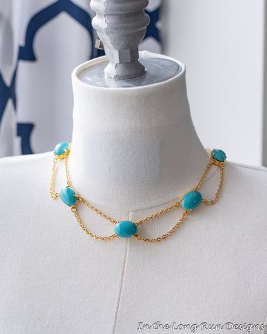 Turquoise and blue necklace