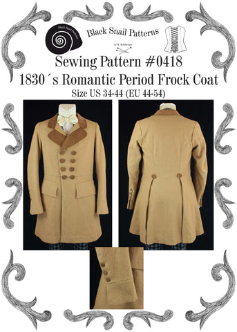 1830 Men's Coat Pattern