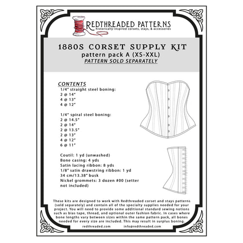 RH944MTM — Made to Measure Ladies' 1880s Corset sewing pattern –  Reconstructing History