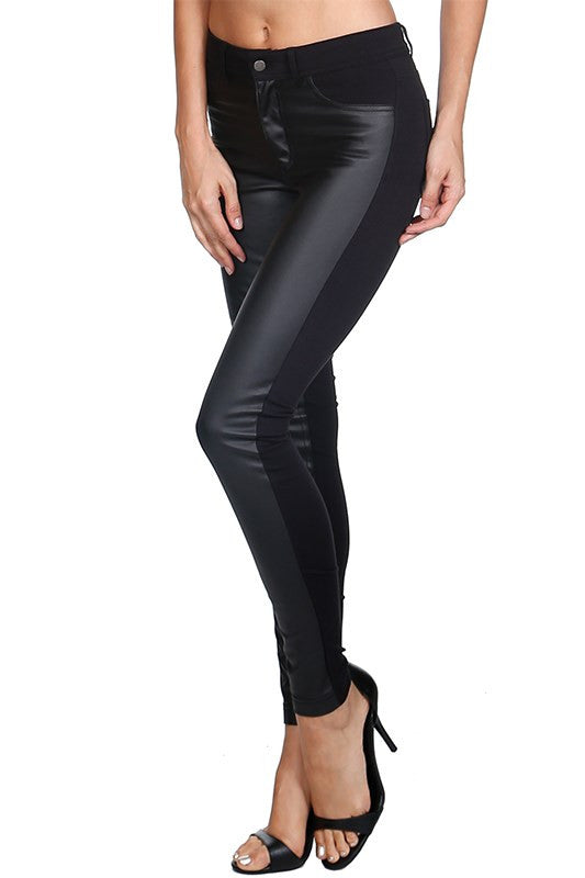 vegan leather skinny pants