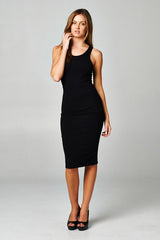 Classic Midi Dress - Black | Katana Couture