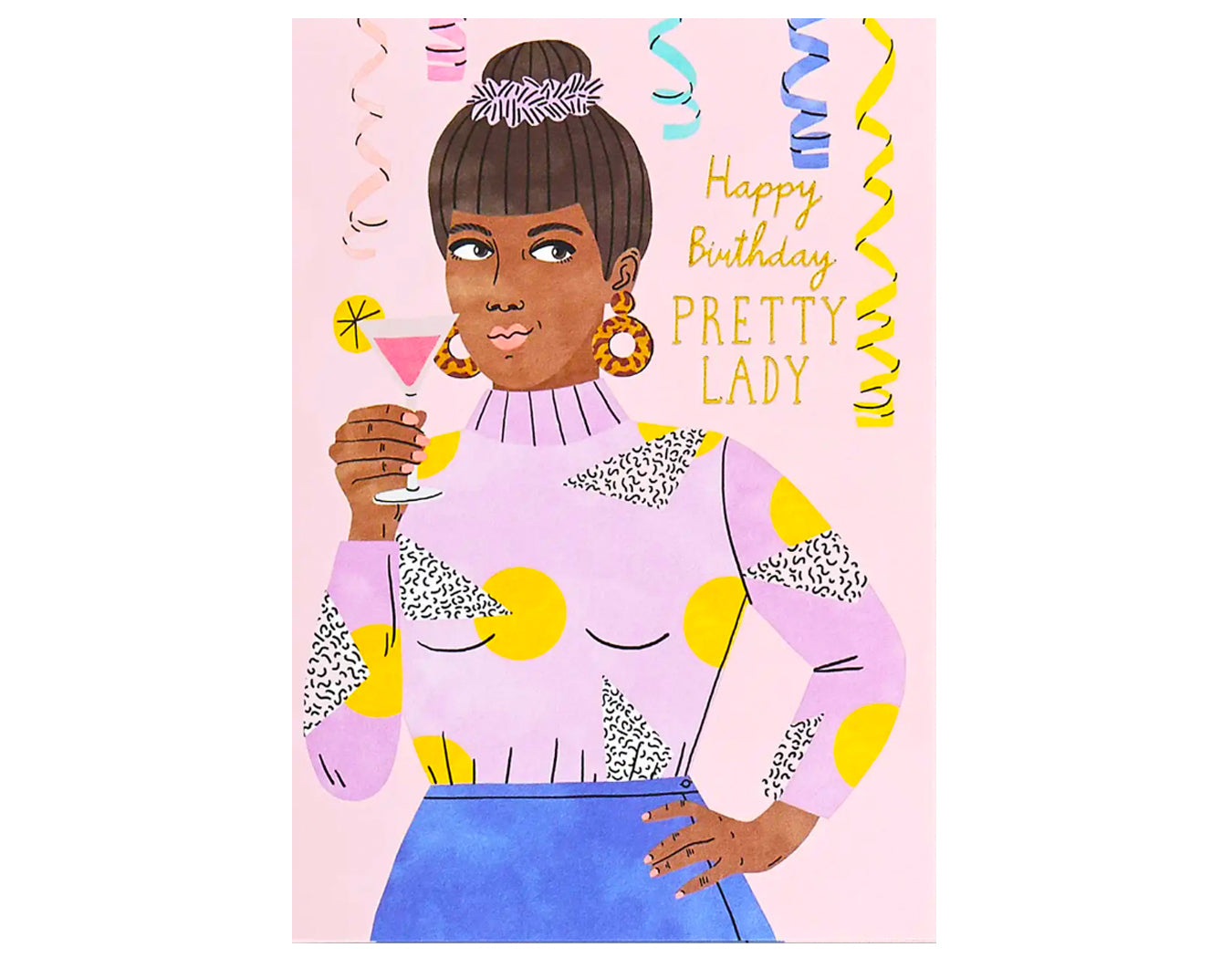 Birthday Pretty Lady Greetings Card – Paper Pastries