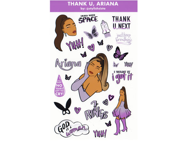 Ariana Grande Pop Star Idol Stickers Paper Pastries