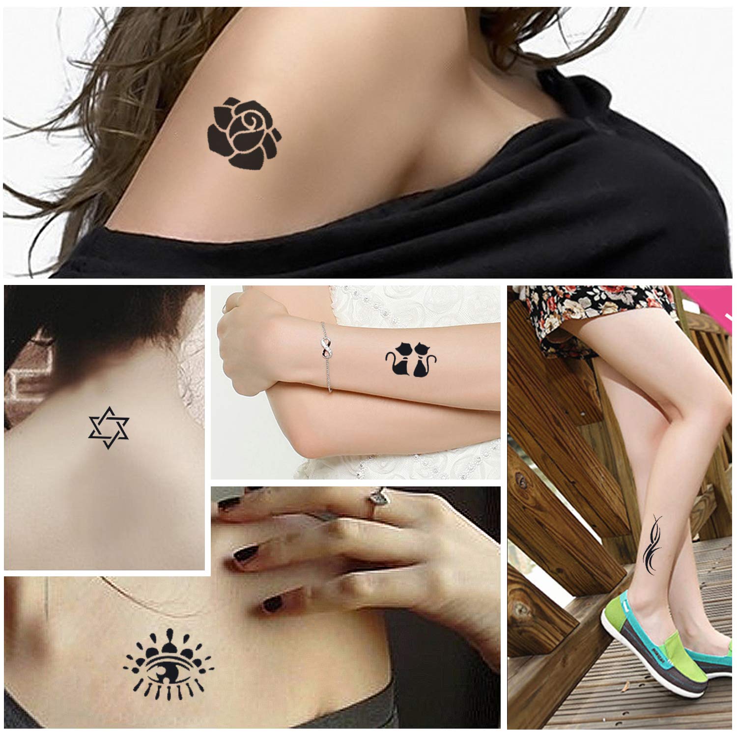 Amteker 285 Pcs Unique Temporary Tattoos Stencils 18 Sheets Girls An Amteker Global