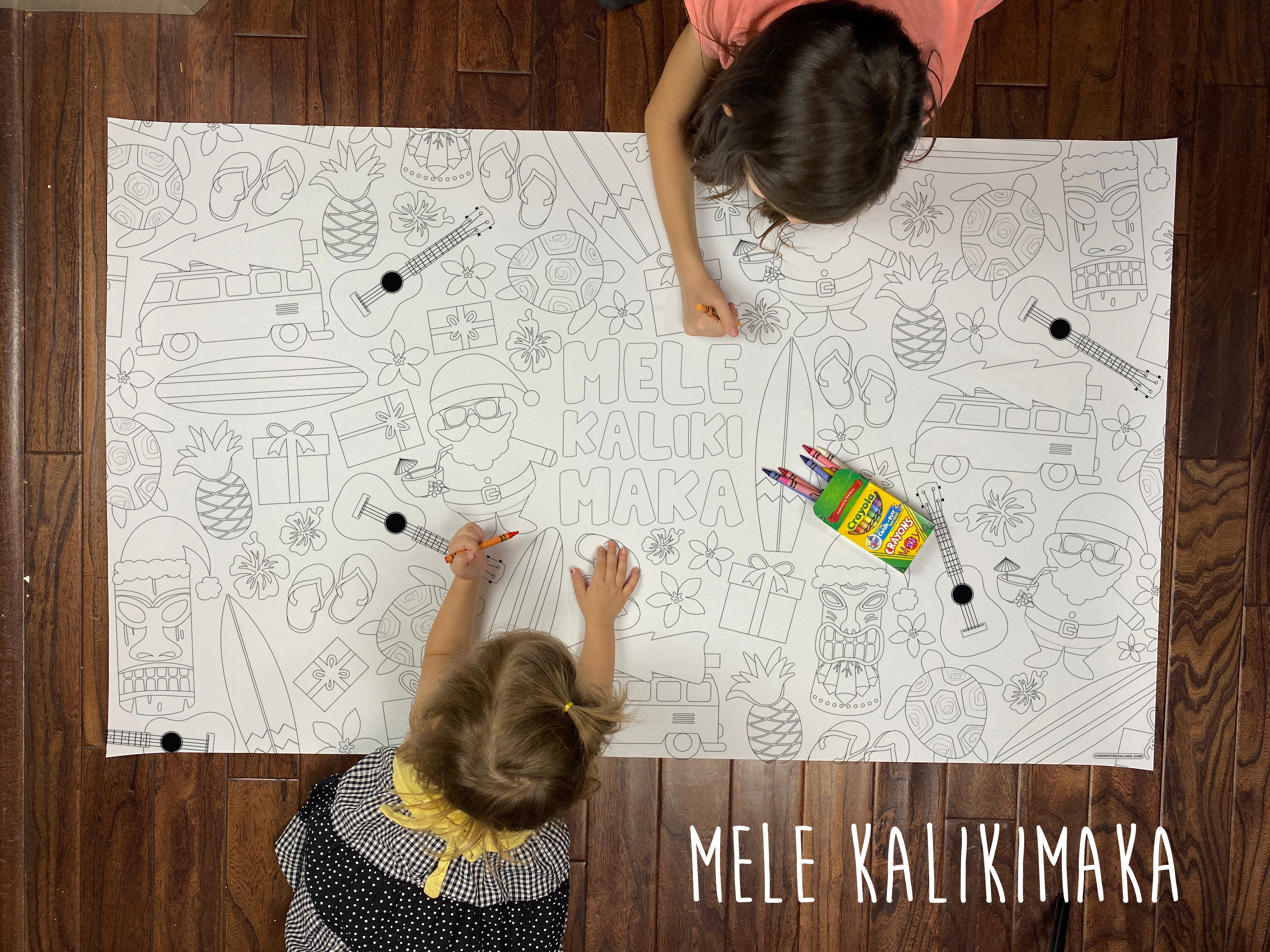 mele kalikimaka coloring pages