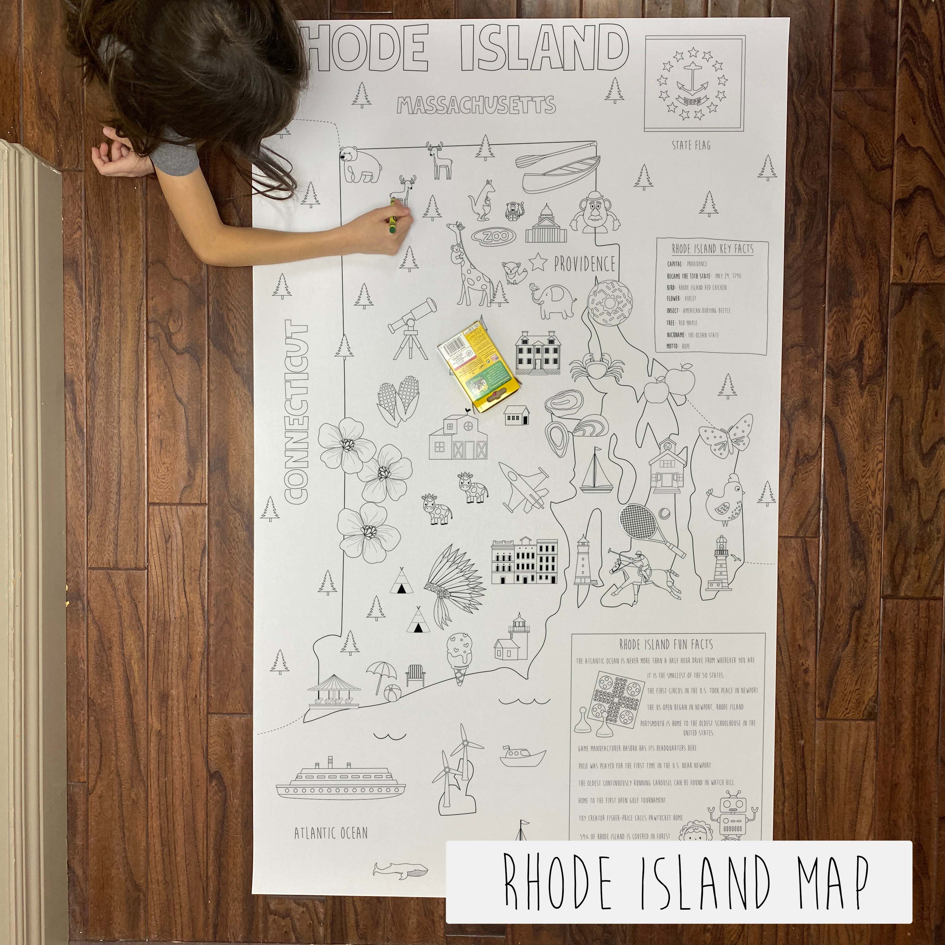 island map coloring page