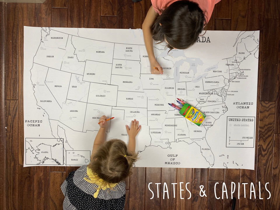 states and capitals coloring pages