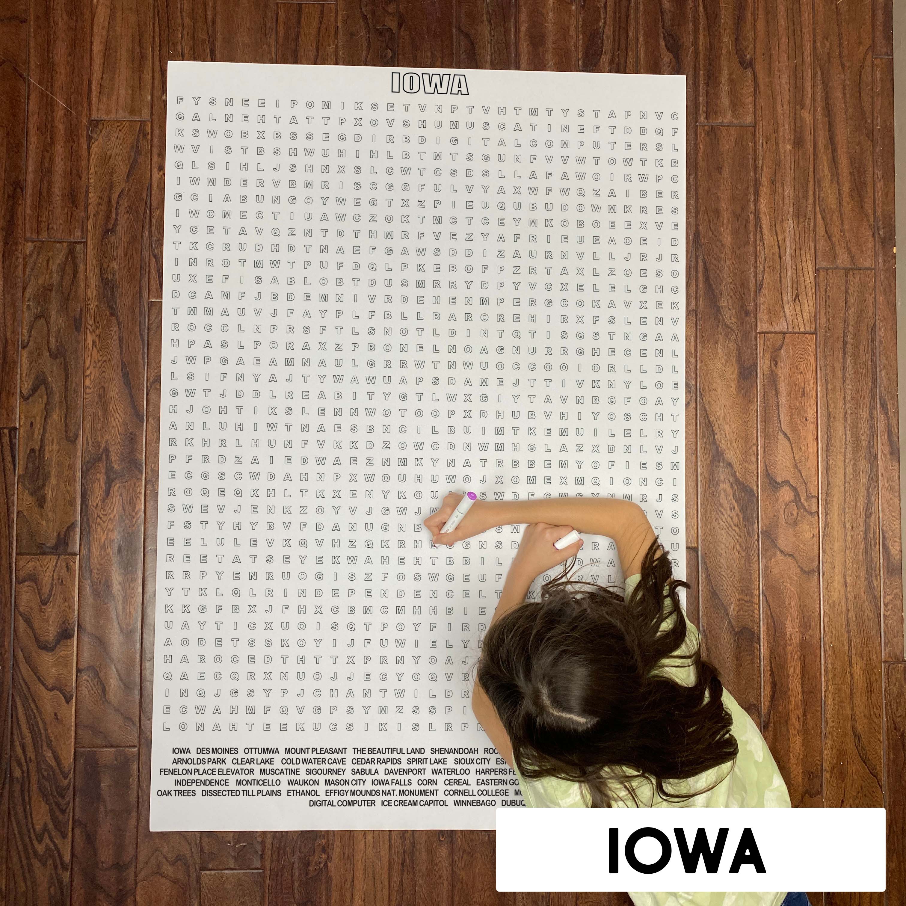 Iowa State Giant Word Search Puzzle cherrycreeklane