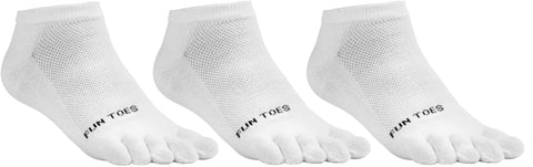 FUN TOES Men's Toe Socks Lightweight Breathable-Value 6 PAIRS Pack