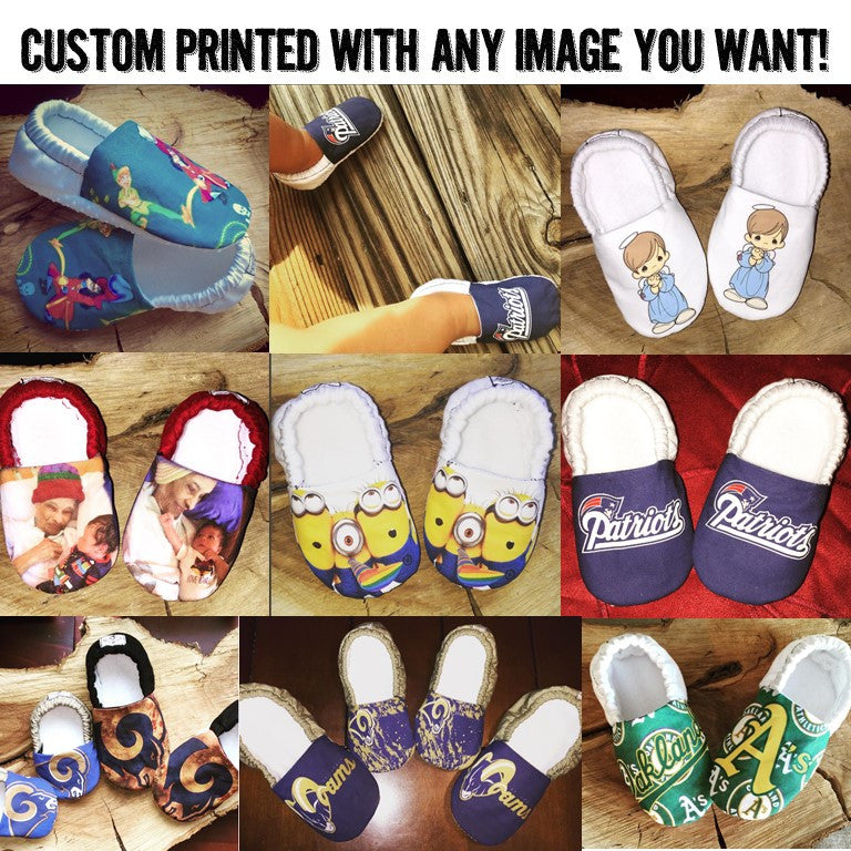 custom printed slippers