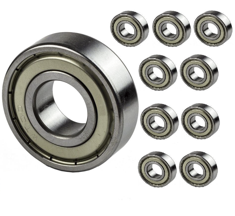 63 Zz Ball Bearing Dual Sided Metal Shielded Deep Groove 10pcs