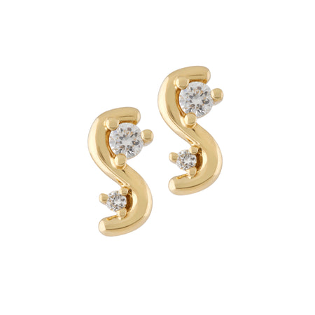 Pearl Squiggle Studs - Valerie Madison