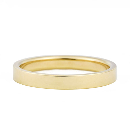 14K Flat 3mm Wedding Band