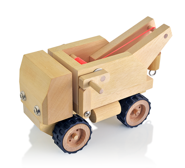 wooden tow truck