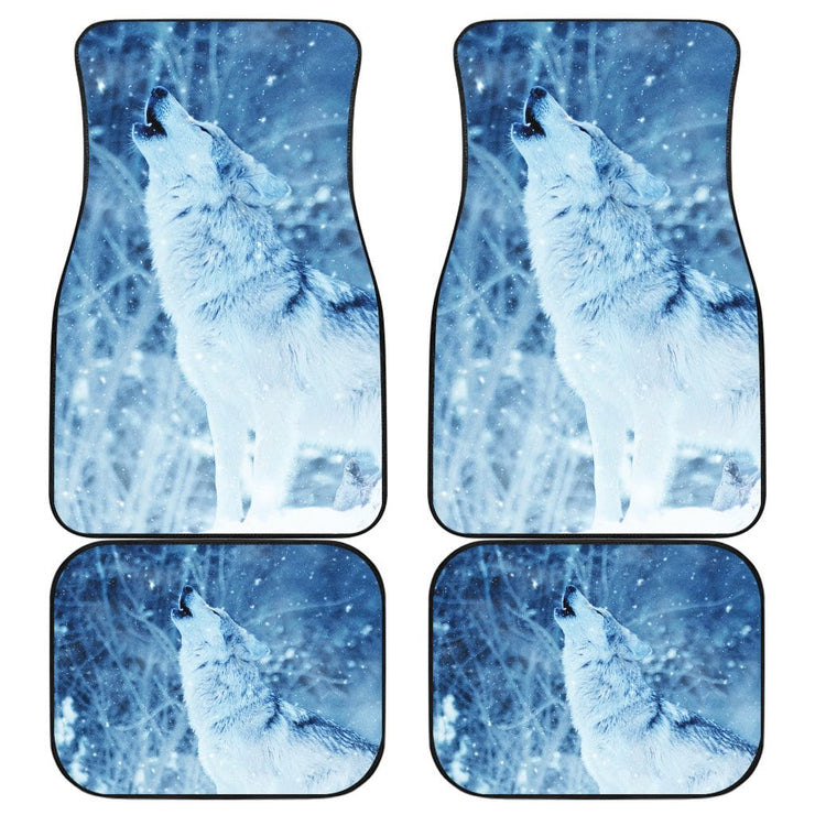 Howling Wolf Design Car Mats