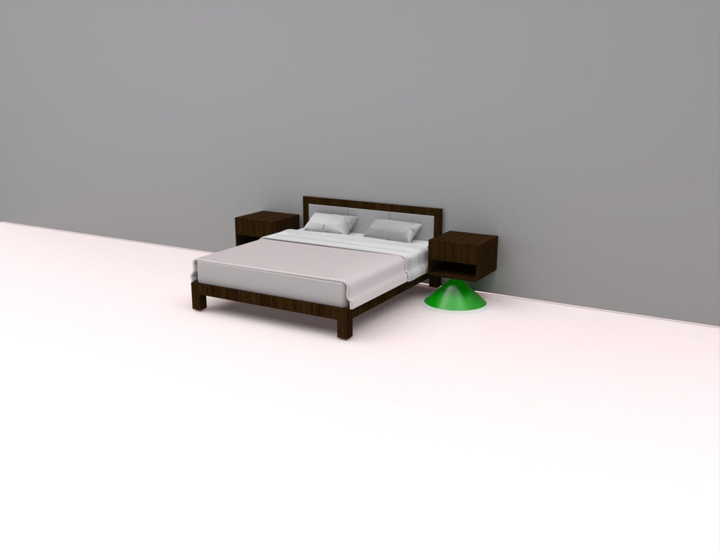 Motion sensor under bedside table