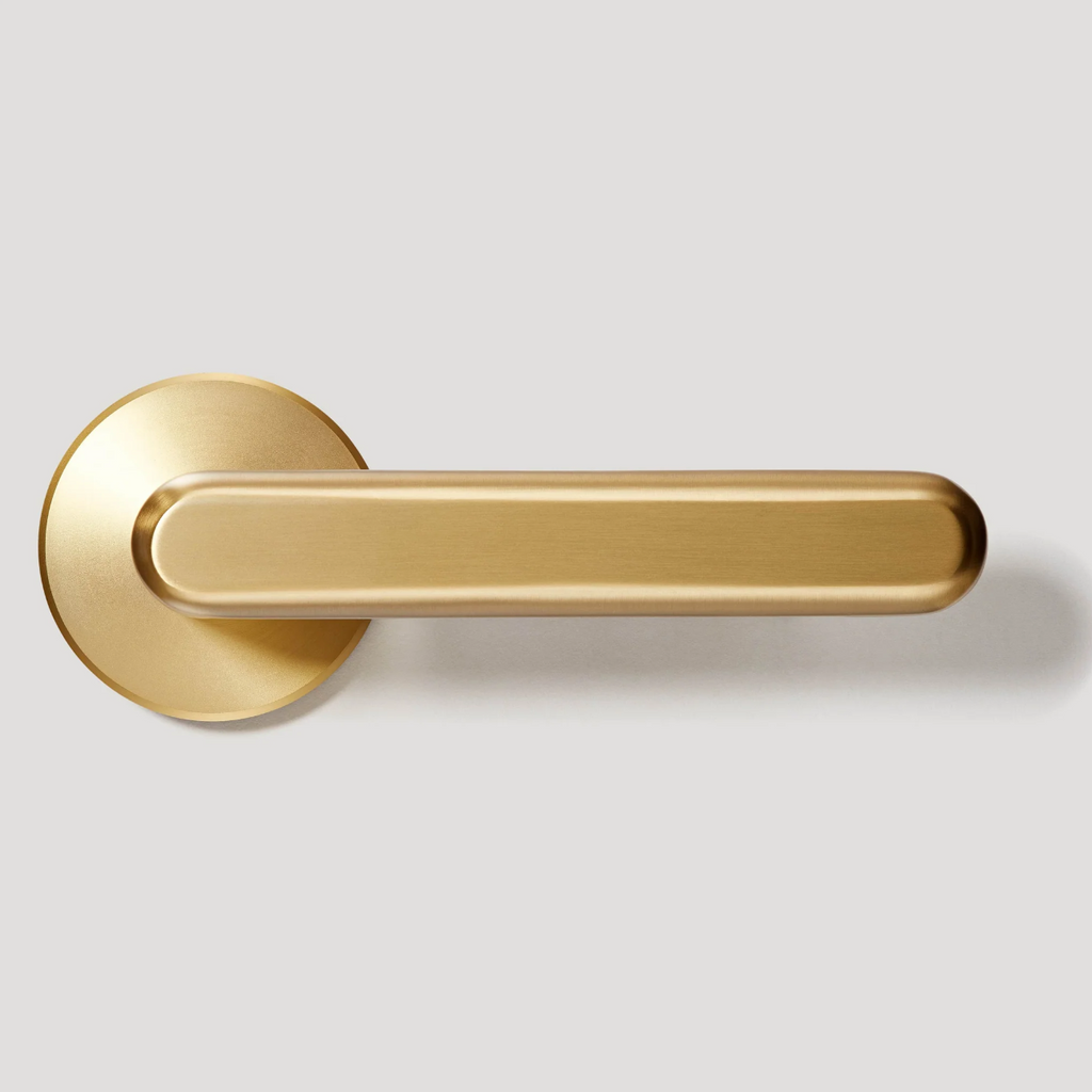 brushed brass door handle for interior