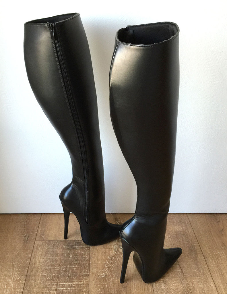 RTBU TALMA Hard Shaft Knee Hi 18cm Stiletto Vegan Boots Personalized S ...