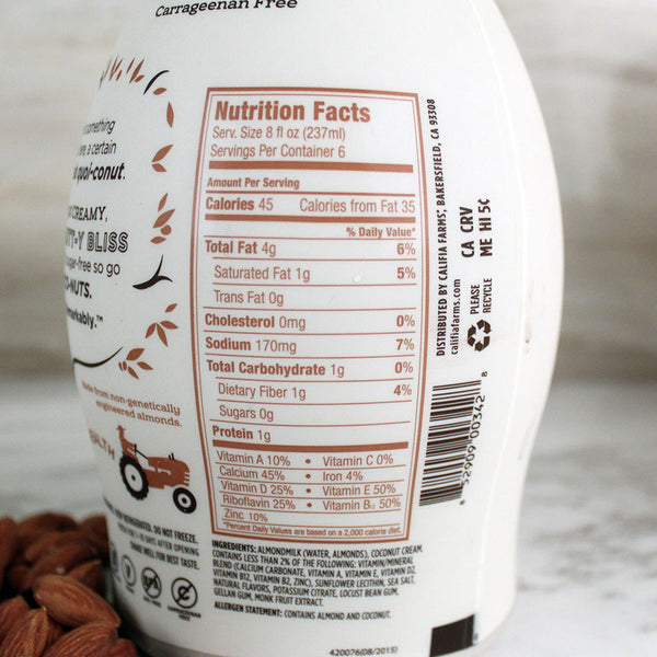 Califia Farms Almond Milk Toasted Coconut 48oz – Milk and Eggs