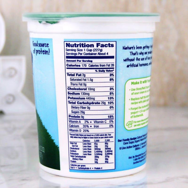 Stonyfield Greek Yogurt Nutritional Info - Nutrition Ftempo