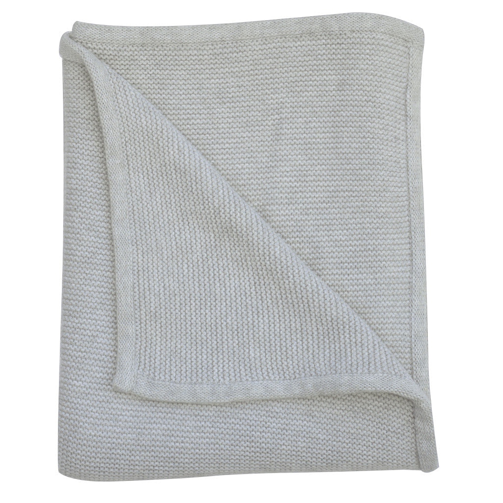 baby luxury blankets baby Zulunar grey cotton in knit blanket Wave luxury â€“ marle