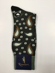 Rainwater's Mercerized Cotton Paisley Dress Sock - Rainwater's Men's Clothing and Tuxedo Rental