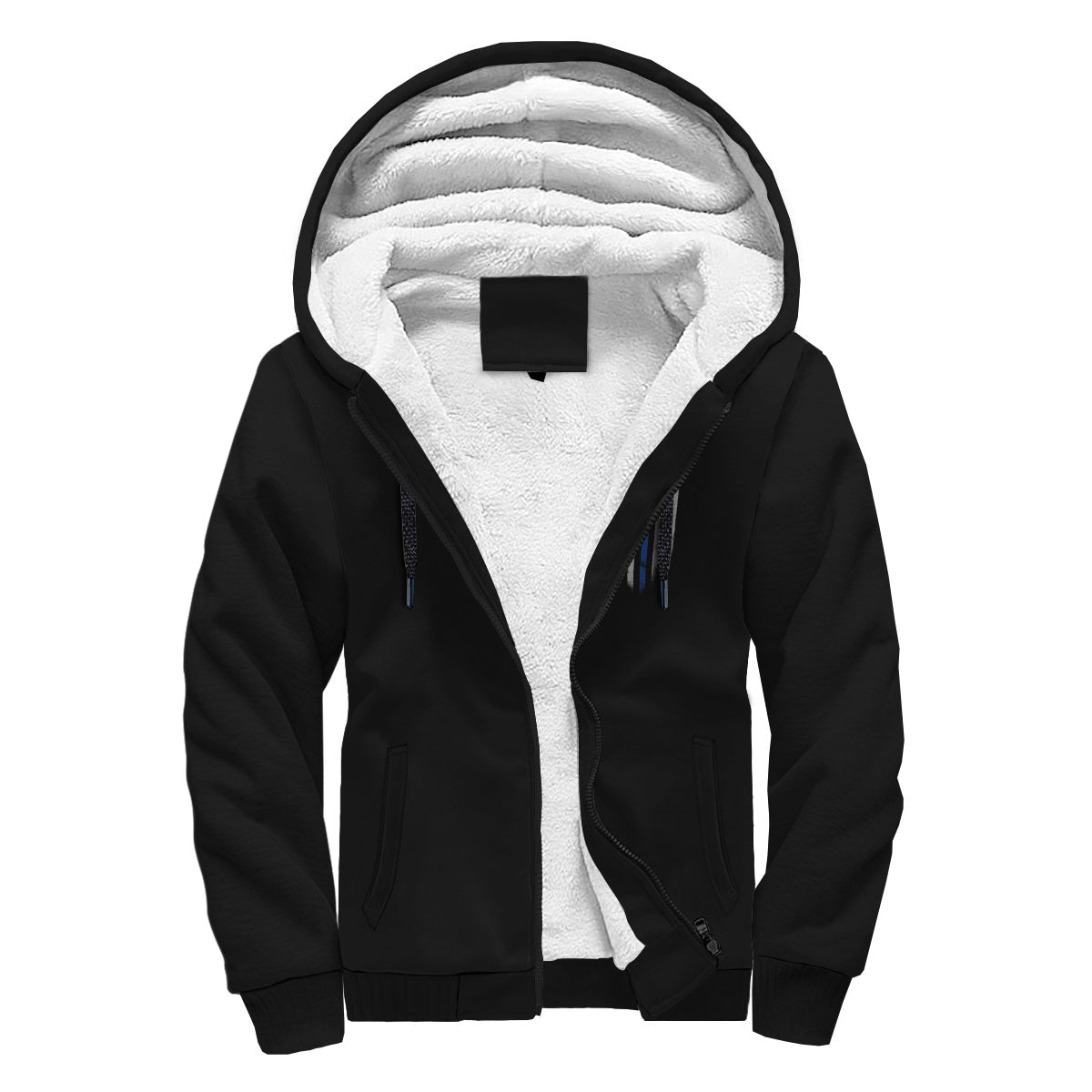 thin blue line zip up hoodie