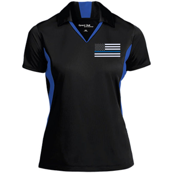 Thin Blue Line Women's Flag Performance Polo Shirt - Thin Blue Line Shop