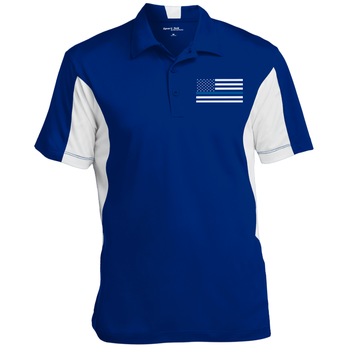 Men's Thin Blue Line Flag Performance Polo Shirt - Thin Blue Line Shop
