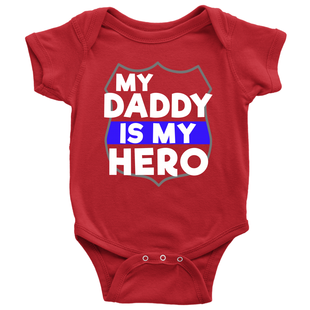 Dusver sensatie kaart My Daddy Is My Hero Infant Baby Onesie Bodysuit - Thin Blue Line Shop