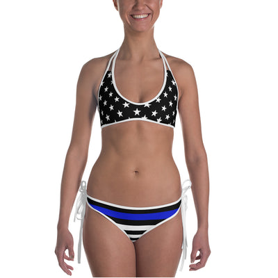 thin blue line swimsuit