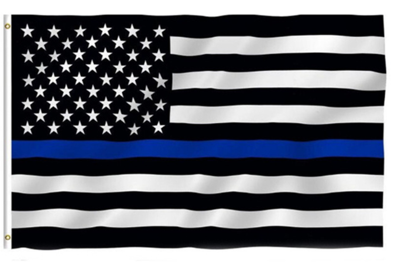 Thin Blue Line American Flag 3 By 5 Foot Flag With Grommets Thin Blue Line Shop