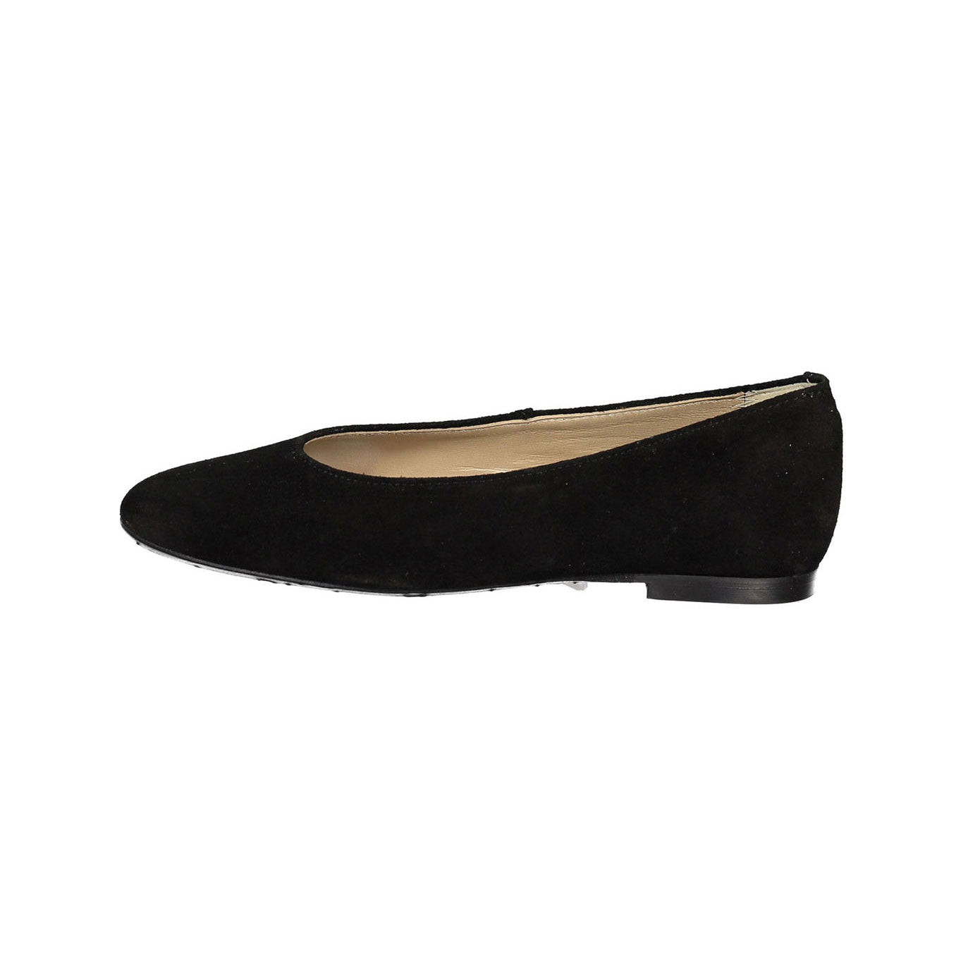 black suede flats