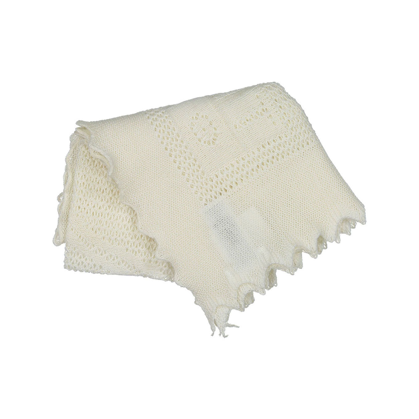 cream baby shawl
