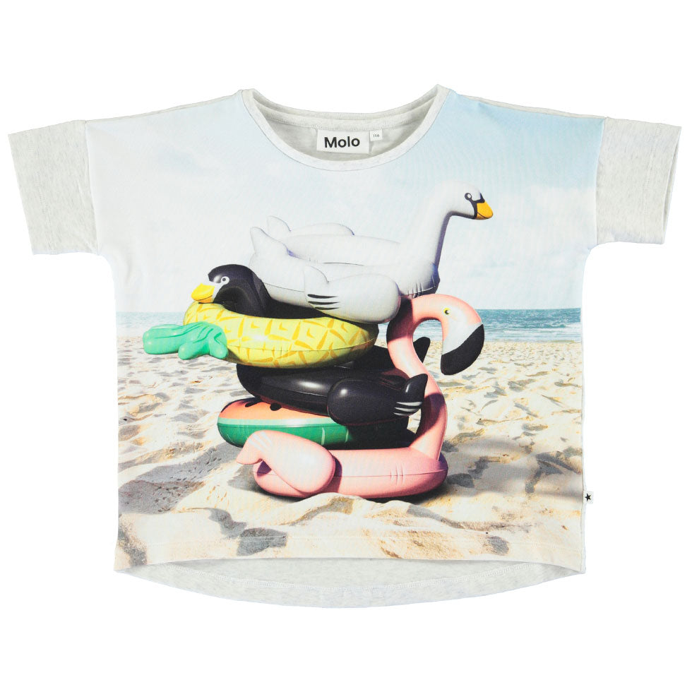 Molo Beach Animals Tee Black White Sale Ladida