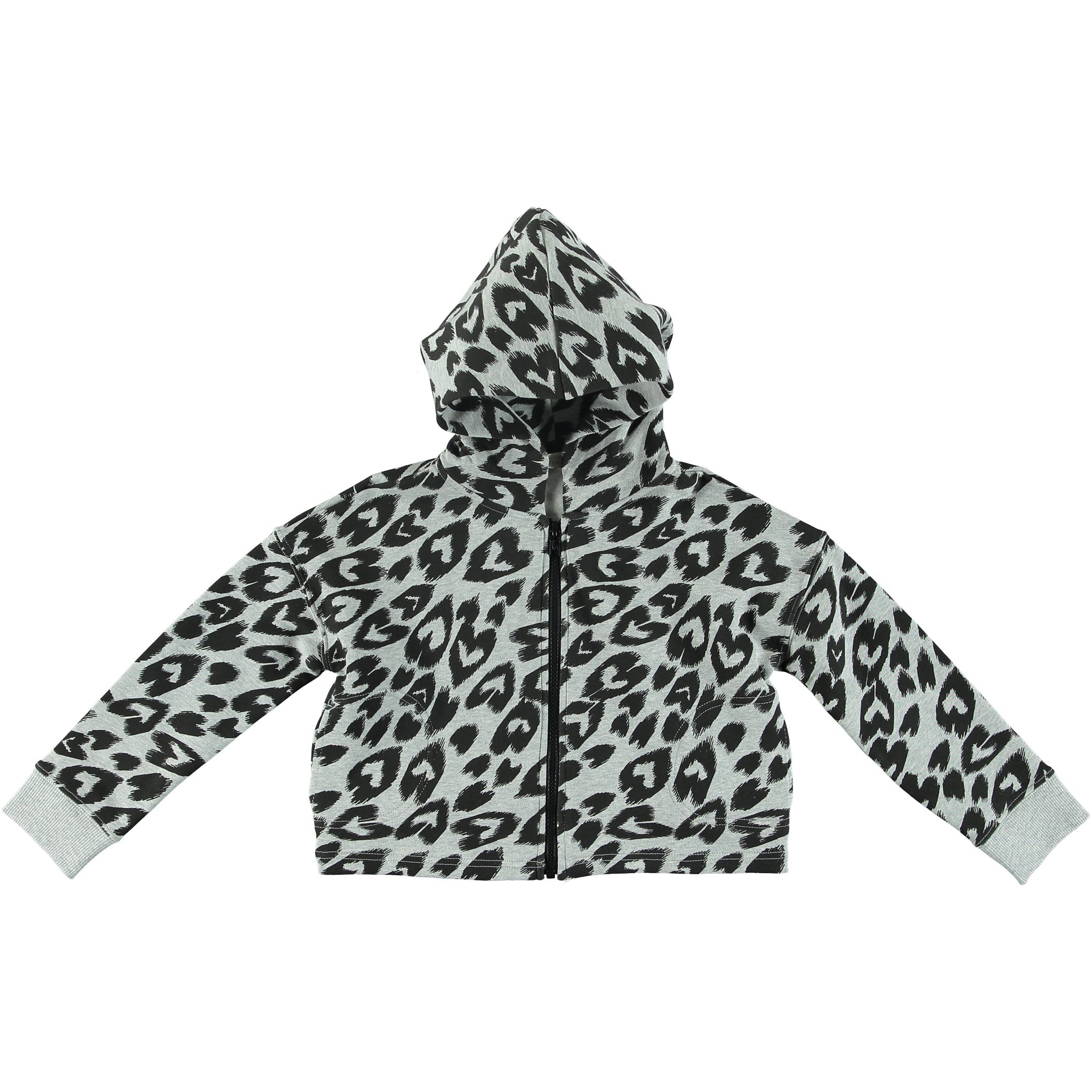 leopard print zip up hoodie