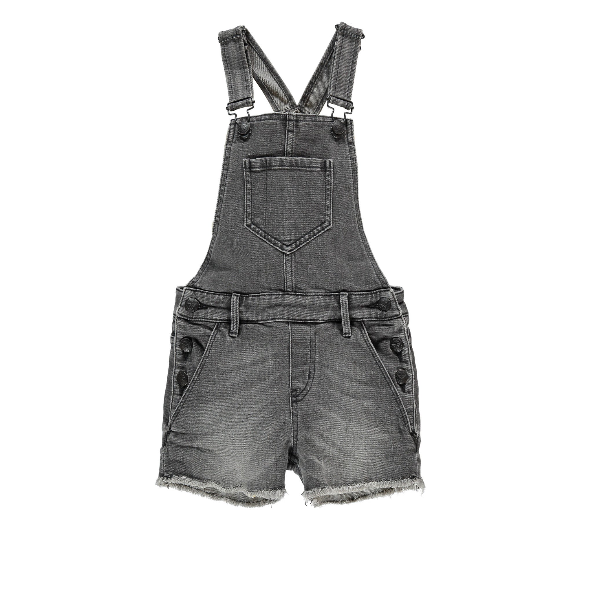 grey denim overalls