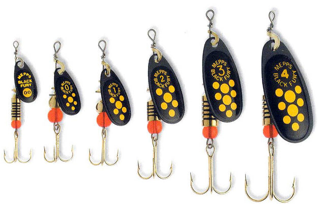 MEPPS COMET SPINNERS - Silver/Gold, Red/Blue Dot Colours - All Sizes 00 to  5 £4.59 - PicClick UK