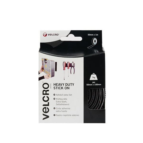 VELCRO® Brand 50mm Black Heavy Duty x 5m Pack