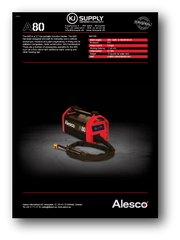 Produktblad til Alesco A80 3.7 kW induktionsvarmer