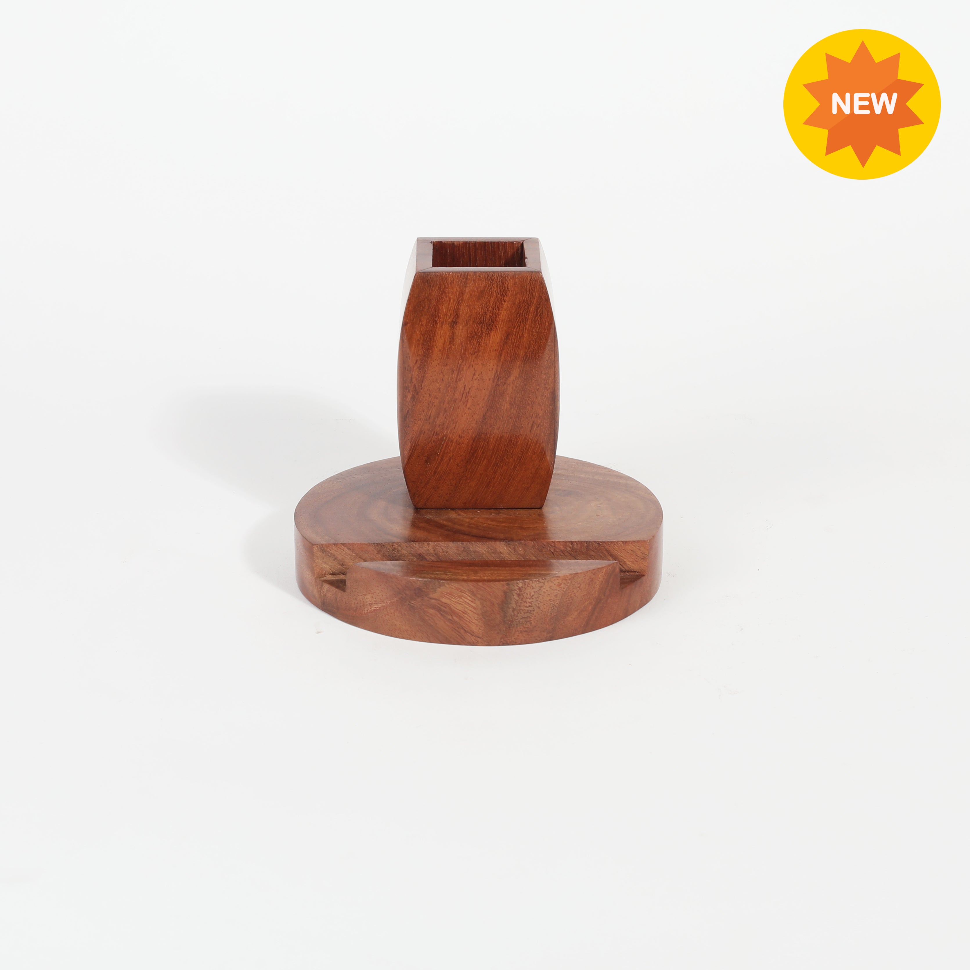 Rusticity Wooden Pen Stand Mobile Stand Wooden Destop Orgnizers Pe Rusticity